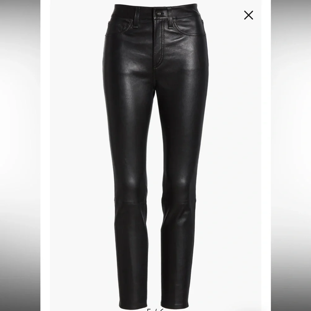 NWT Rag & Bone Nina High-Rise Skinny Leather Pant
size 23 - Picture 6 of 17